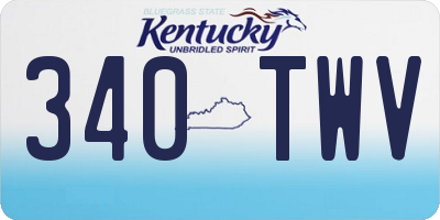 KY license plate 340TWV
