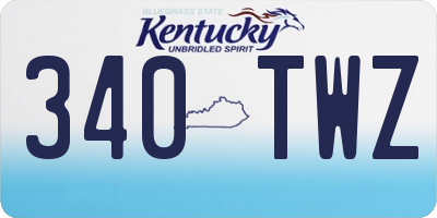 KY license plate 340TWZ