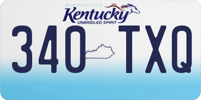 KY license plate 340TXQ