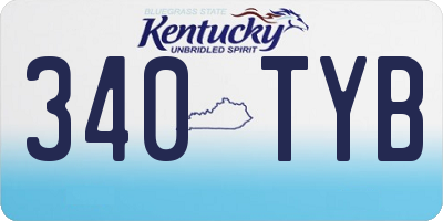 KY license plate 340TYB