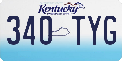 KY license plate 340TYG