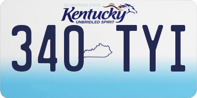 KY license plate 340TYI