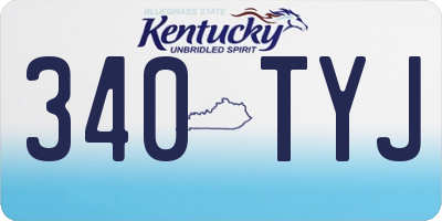 KY license plate 340TYJ