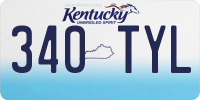 KY license plate 340TYL