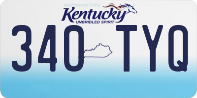 KY license plate 340TYQ