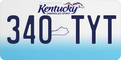 KY license plate 340TYT