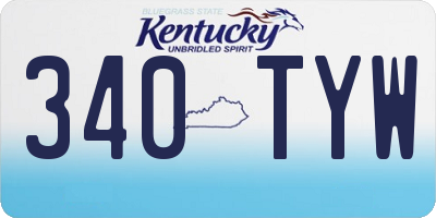 KY license plate 340TYW