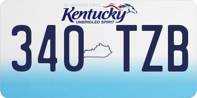 KY license plate 340TZB