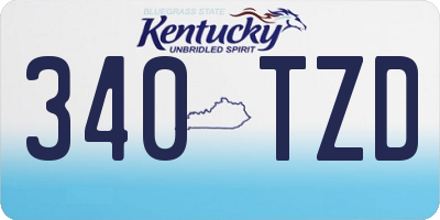 KY license plate 340TZD