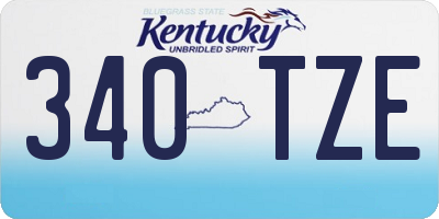 KY license plate 340TZE