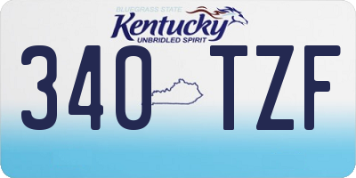 KY license plate 340TZF