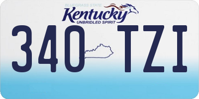 KY license plate 340TZI