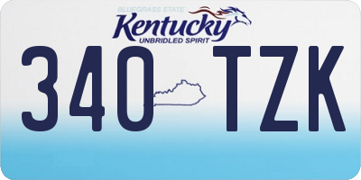 KY license plate 340TZK