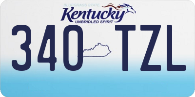 KY license plate 340TZL
