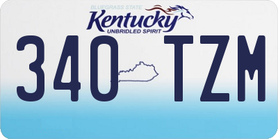 KY license plate 340TZM