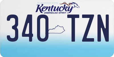 KY license plate 340TZN