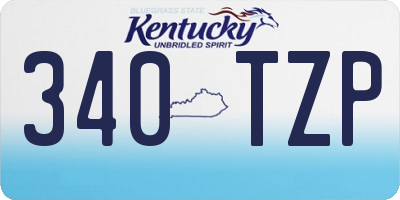 KY license plate 340TZP