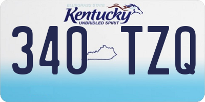 KY license plate 340TZQ