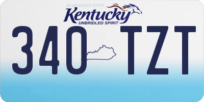 KY license plate 340TZT