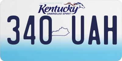 KY license plate 340UAH
