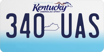 KY license plate 340UAS