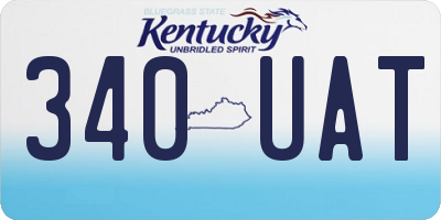 KY license plate 340UAT