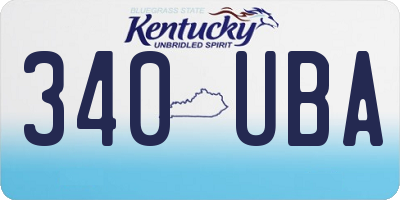 KY license plate 340UBA