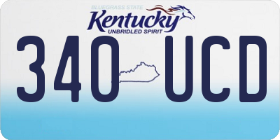 KY license plate 340UCD