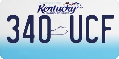 KY license plate 340UCF
