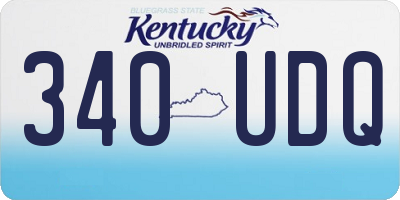 KY license plate 340UDQ