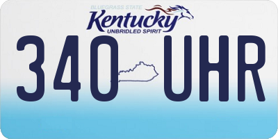 KY license plate 340UHR