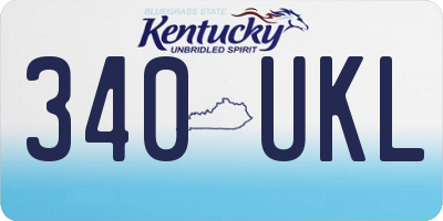 KY license plate 340UKL