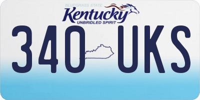 KY license plate 340UKS