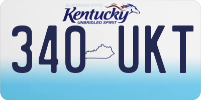 KY license plate 340UKT