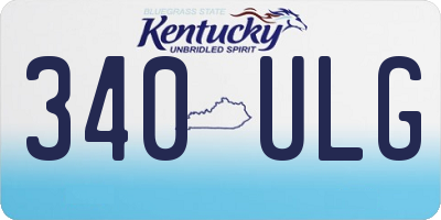 KY license plate 340ULG