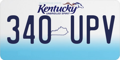 KY license plate 340UPV
