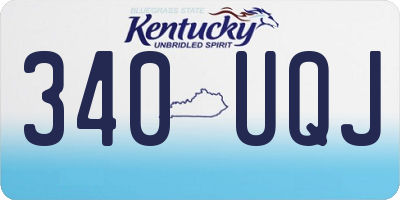 KY license plate 340UQJ