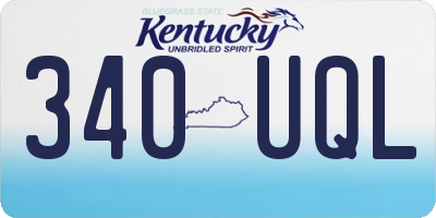 KY license plate 340UQL