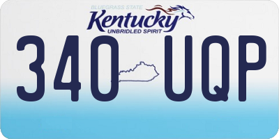 KY license plate 340UQP