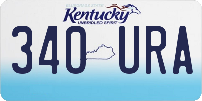 KY license plate 340URA