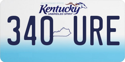 KY license plate 340URE