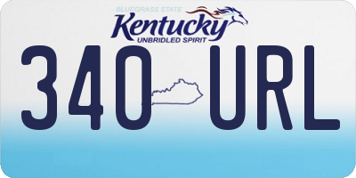 KY license plate 340URL