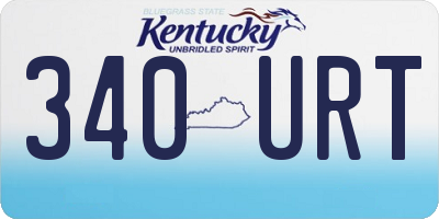 KY license plate 340URT