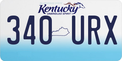 KY license plate 340URX