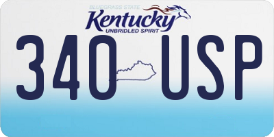 KY license plate 340USP