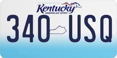 KY license plate 340USQ