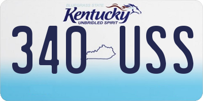 KY license plate 340USS