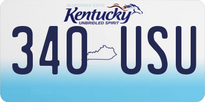 KY license plate 340USU