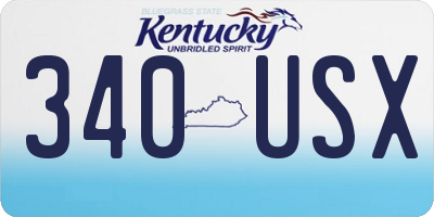 KY license plate 340USX