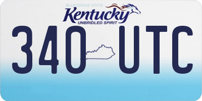 KY license plate 340UTC